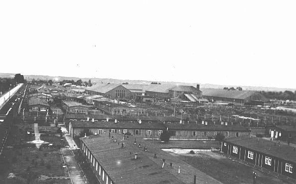 View of the Neuengamme concentration camp. Neuengamme, Germany, 1945
